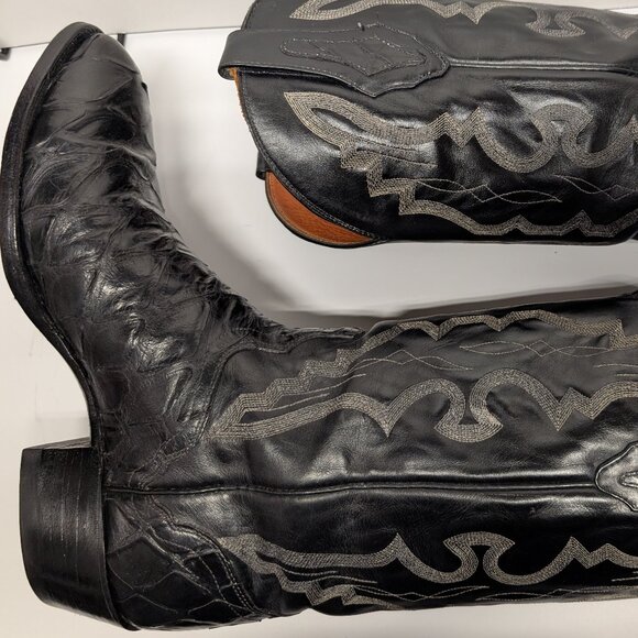 Rare El Dorado Vintage Pre-Ban Black Anteater Boots 10.5D - Picture 4 of 12